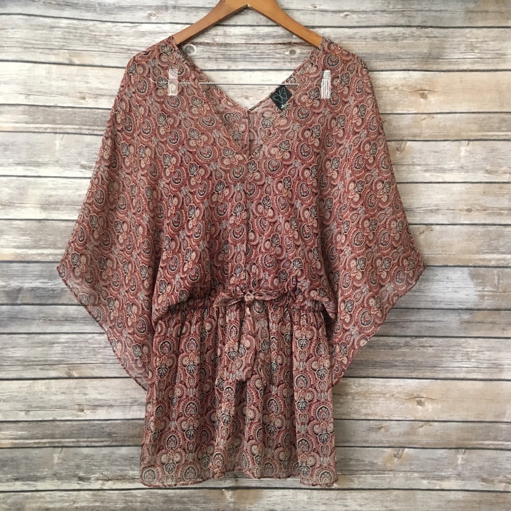 Ella Moss silk paisley top